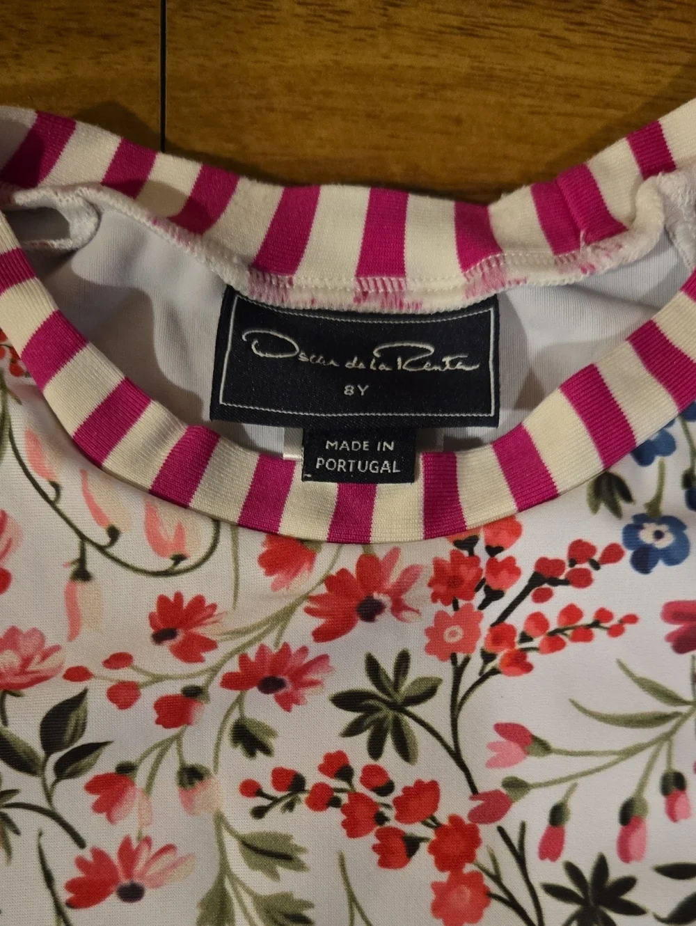Oscar de la Renta White Swim Top and Skirt Size 8Y
